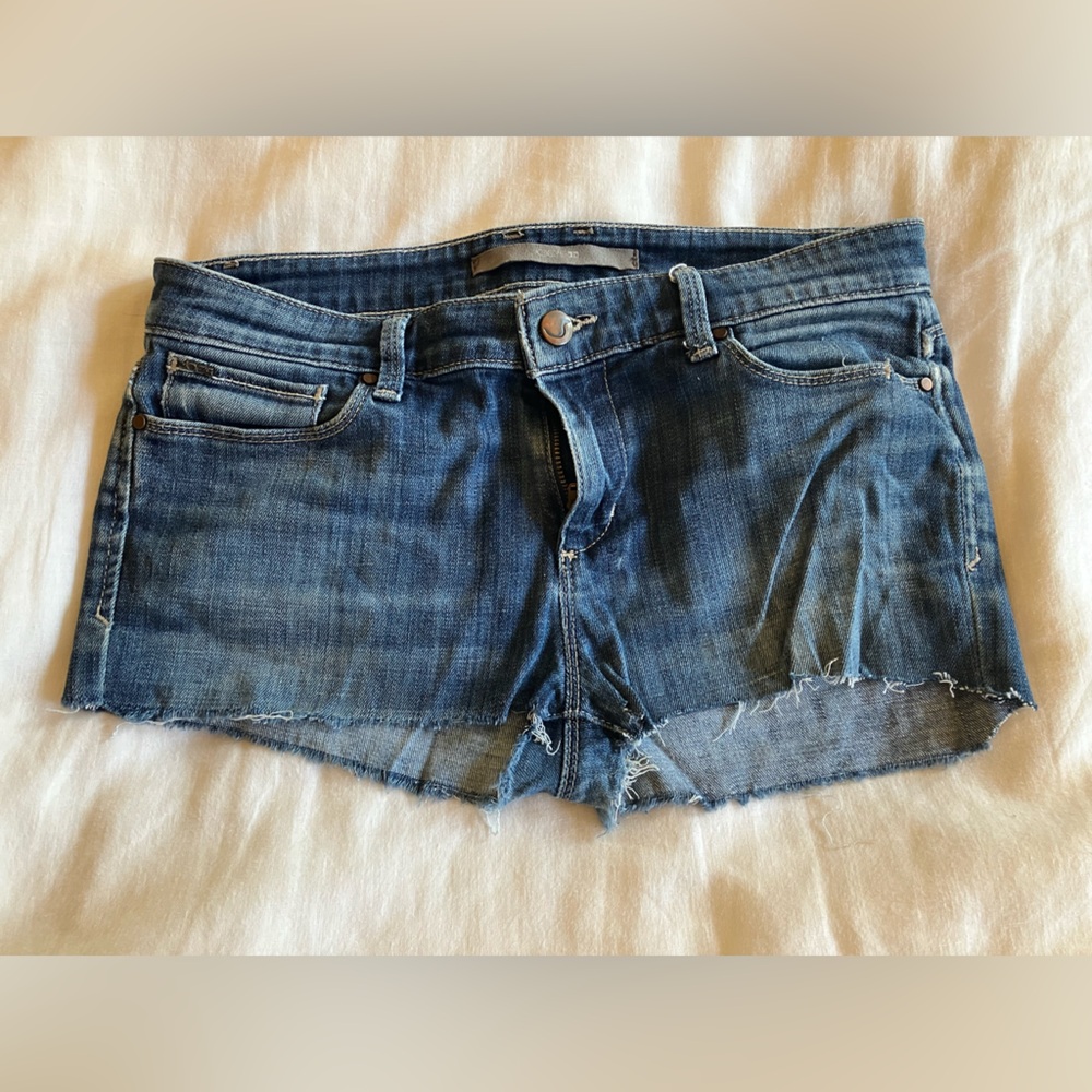 Joe's Jeans Blue Distressed Denim Shorts